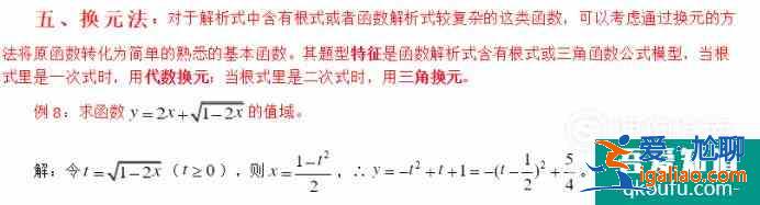 高中數(shù)學(xué)函數(shù)求值域的幾種方法？