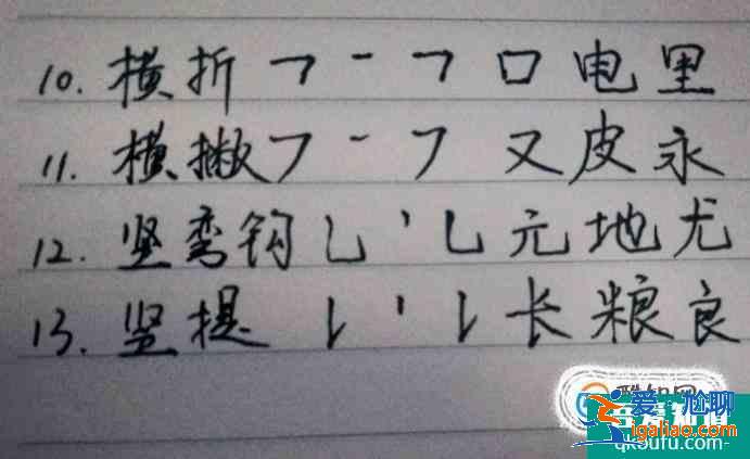 怎么練習28種筆畫？起筆行筆收筆過程步驟圖例字？