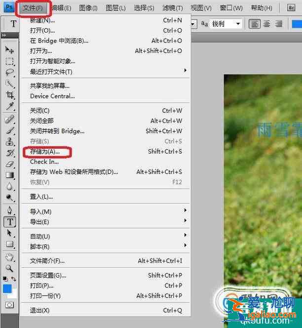 如何將PS修改后的圖片保存為自己想要的格式？