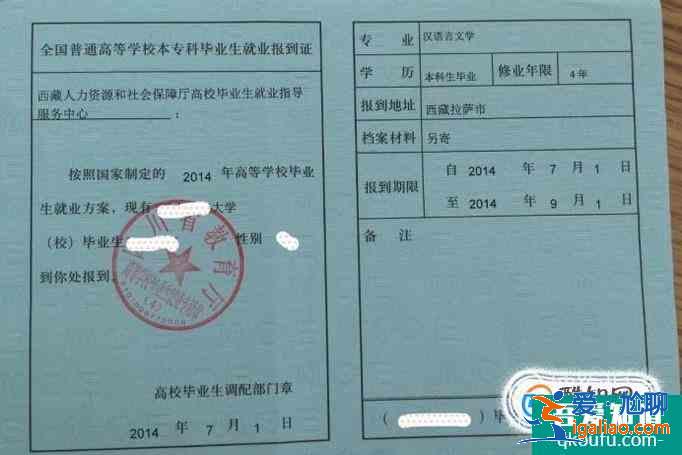 大學畢業(yè)生報到證辦理所需材料？