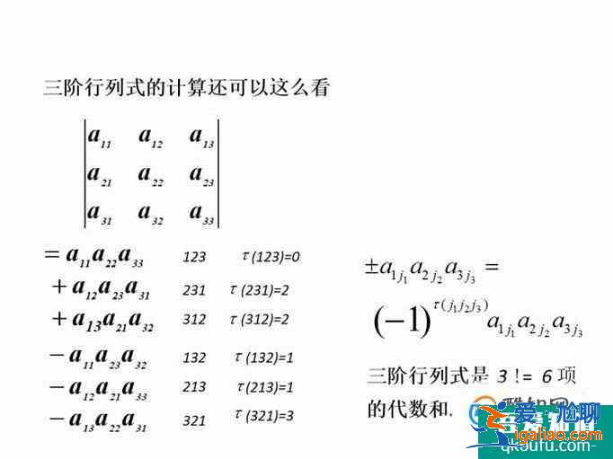 線性代數(shù)：三階行列式的求解方法？？