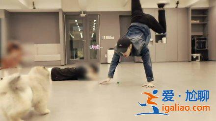 張藝興超可愛(ài)，為了逗狗不惜倒立！