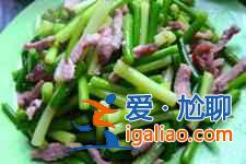 蒜苗炒肉絲的做法？