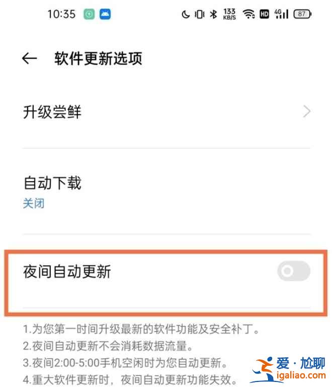 真我V13自動更新在哪關(guān)？