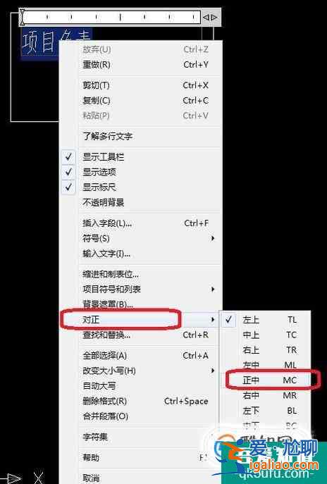 CAD多行文字對齊居中？