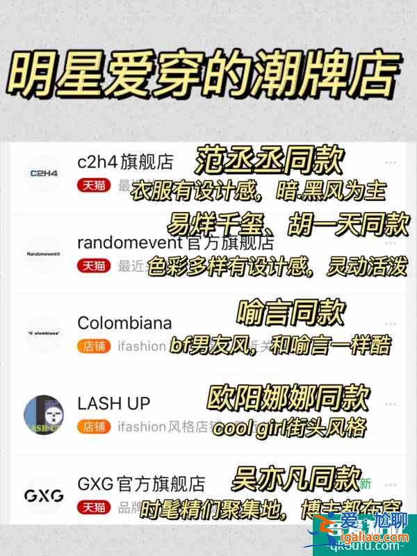和偶像穿同款明星在穿&自主私藏店鋪？