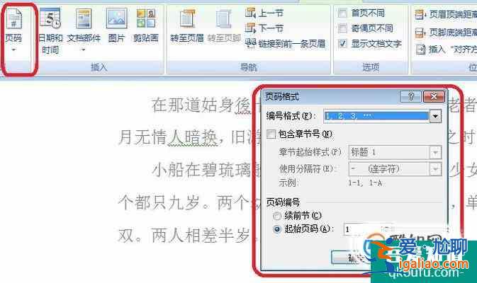 如何設(shè)置同一文檔中不同的頁碼格式？