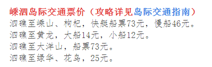 上海到枸杞島船票多少錢，上海到枸杞島怎么去？