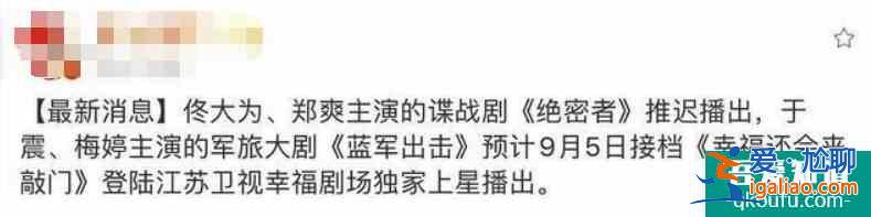 《絕密者》慘遭撤檔，是鄭爽演技爛，還是因?yàn)楸环鈿⒌内w立新？？