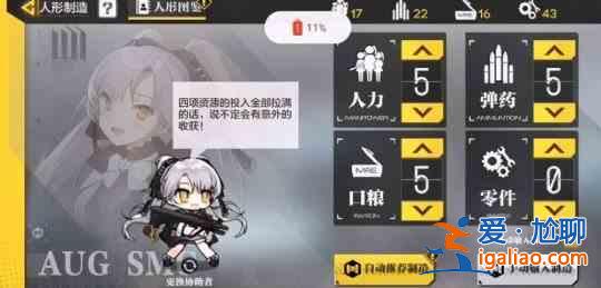 使命召喚少女前線人形制造公式aug有哪些？aug人形制造公式分享？