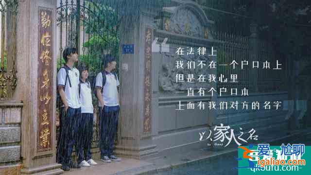 口口聲聲說他們是一家人，那劇名為什么又要叫“以家人之名”呢？？