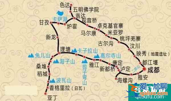 川西自駕游最佳線路圖推薦 3天至8天的行程全給安排上？