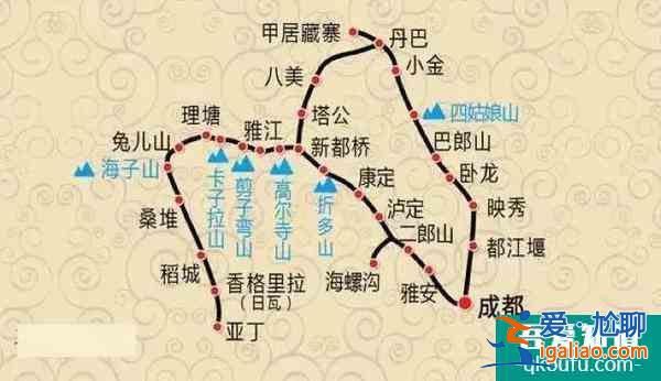 川西自駕游最佳線路圖推薦 3天至8天的行程全給安排上？