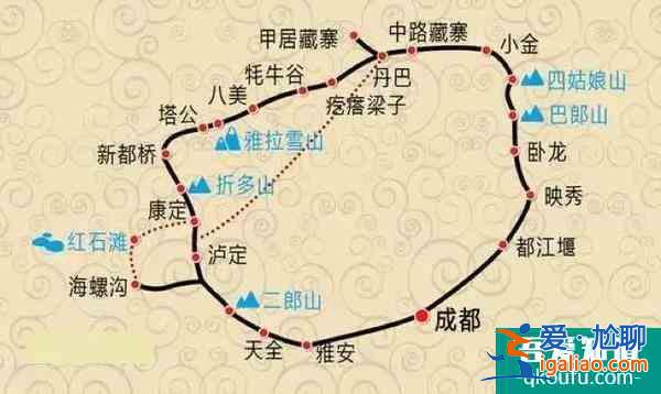 川西自駕游最佳線路圖推薦 3天至8天的行程全給安排上？