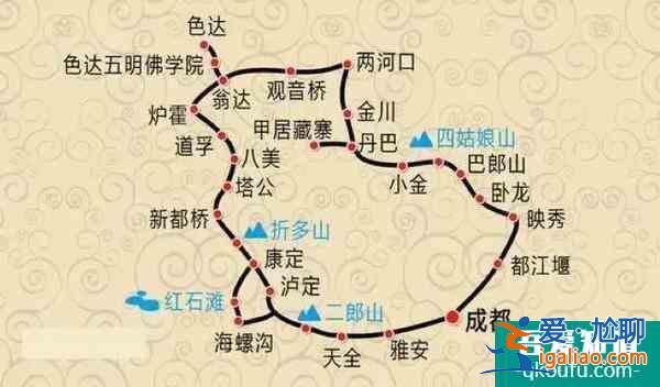 川西自駕游最佳線路圖推薦 3天至8天的行程全給安排上？