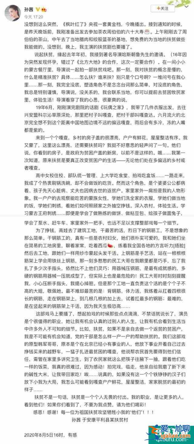 《楓葉紅了》提檔播出，孫茜用“劇拋臉”演技扛起了央視大女主？