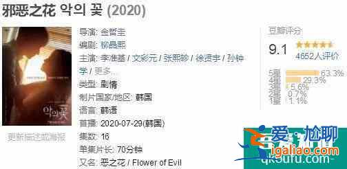 新劇《邪惡之花》開播，豆瓣評分竟然高達(dá)9.1？