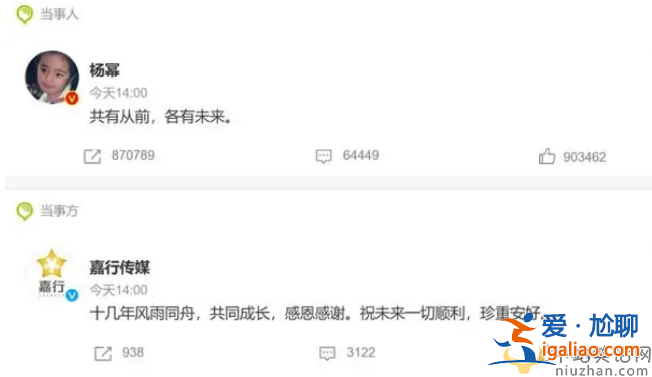 楊冪和嘉行是什么關(guān)系?楊冪為什么離開嘉行有什么代表作?