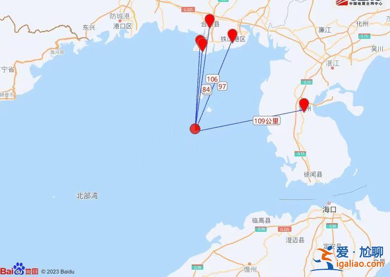 北部灣發(fā)生5.0級地震 震源深度20千米？