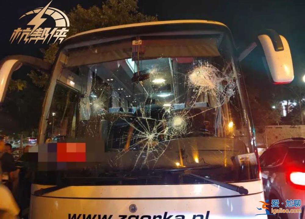 多名蒙面暴徒拿石頭砸車 中國游客被砸傷？