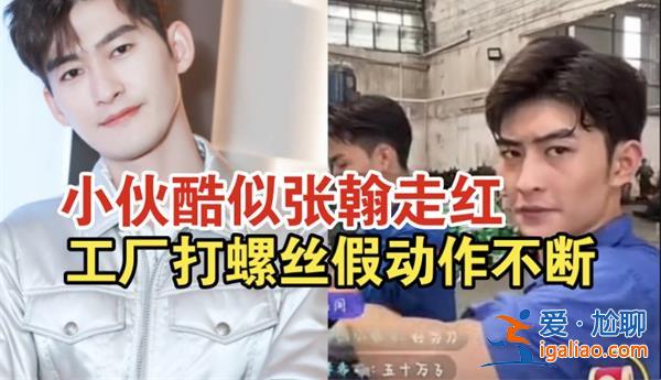 小伙像張翰，工廠打螺絲假動(dòng)作不斷，注意看這一條[工廠打螺絲假動(dòng)作]？