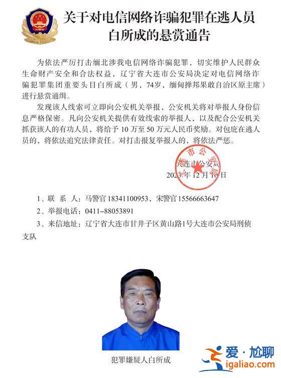 公安機關(guān)通緝白所成、魏懷仁、劉正祥等10名緬北果敢電詐集團頭目？