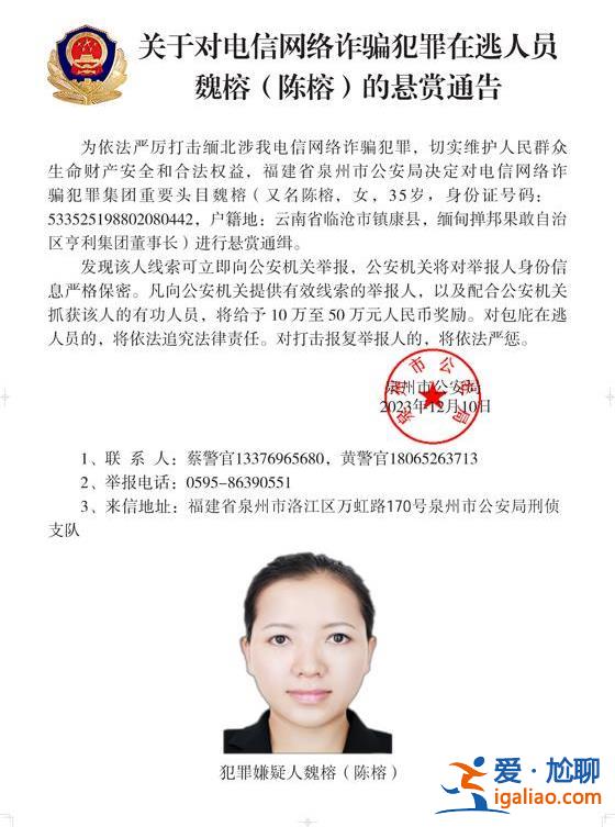 公安機關(guān)通緝白所成、魏懷仁、劉正祥等10名緬北果敢電詐集團頭目？