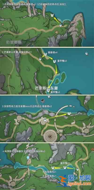 原神4.3中的異海凝珠在哪里？原神影響4.3 不同海凝珠分布地點及路線匯總？
