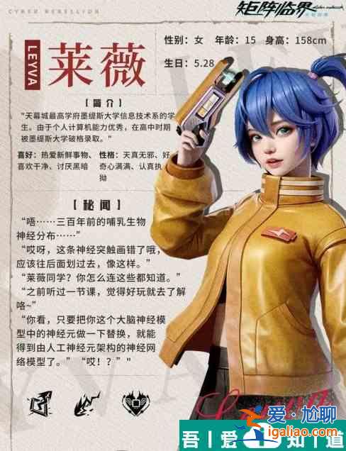 矩陣臨界失控邊緣萊薇角色介紹 具體一覽？