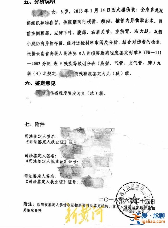 云南3歲女童被槍打傷后與23顆彈片“共生”8年 傷人者被立案后又撤銷？