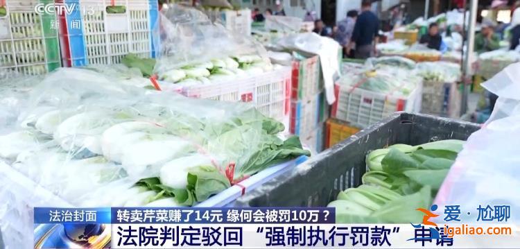 轉(zhuǎn)賣(mài)芹菜賺14元被罰10萬(wàn) 這樣的處罰合理嗎？