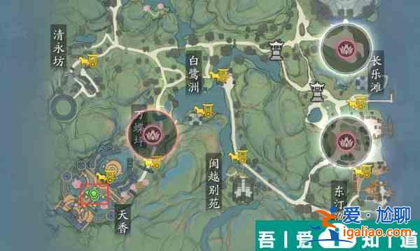 天涯明月刀手游東越天香弟子在哪 位置介紹？