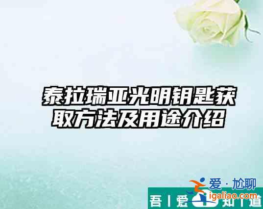 泰拉瑞亞怎么獲取光明鑰匙 泰拉瑞亞光明鑰匙合成材料？