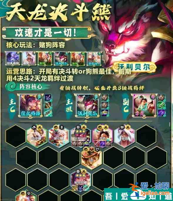 金鏟鏟之戰(zhàn)天龍決斗熊怎么玩 金鏟鏟之戰(zhàn)天龍決斗熊陣容推薦？