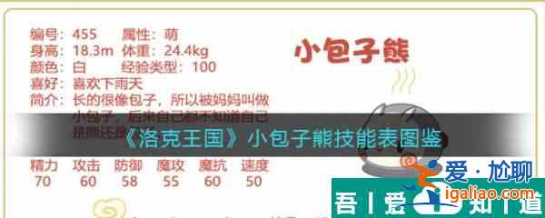 洛克王國小包子熊怎么樣 洛克王國小包子熊技能介紹？