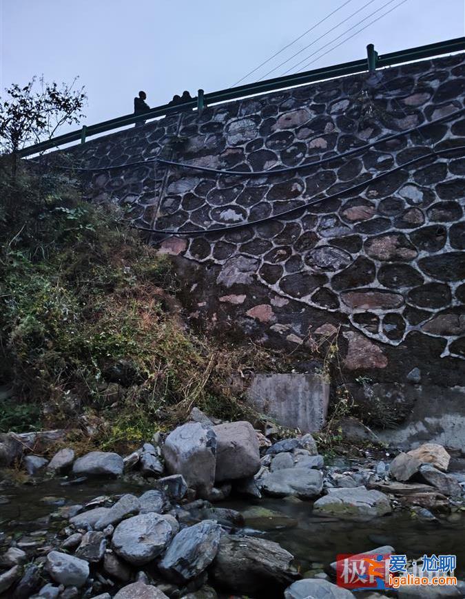 道路旁河岸有七八米高？