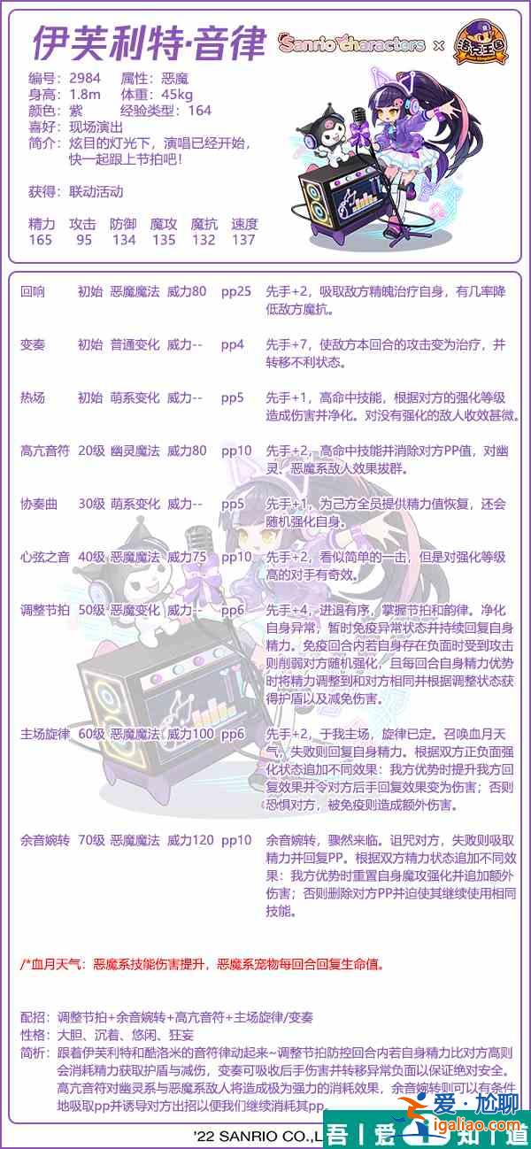 洛克王國伊芙利特音律怎么樣 洛克王國伊芙利特音律技能介紹？