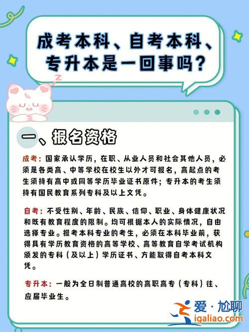 專升本的起點？初中起點的專升本和高中起點的的專升本有什么不同？