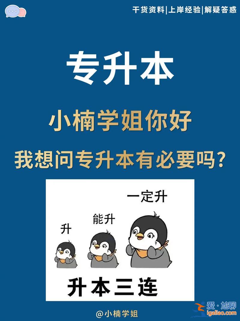 專升本吶 現(xiàn)在專升本還有必要嗎？