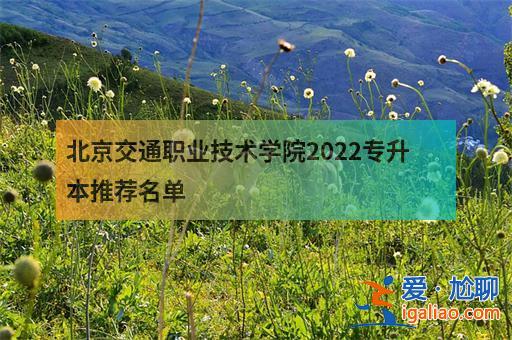 北京交通職業(yè)技術(shù)學(xué)院專升本 北京交通運輸職業(yè)技術(shù)學(xué)院可以升本嗎？