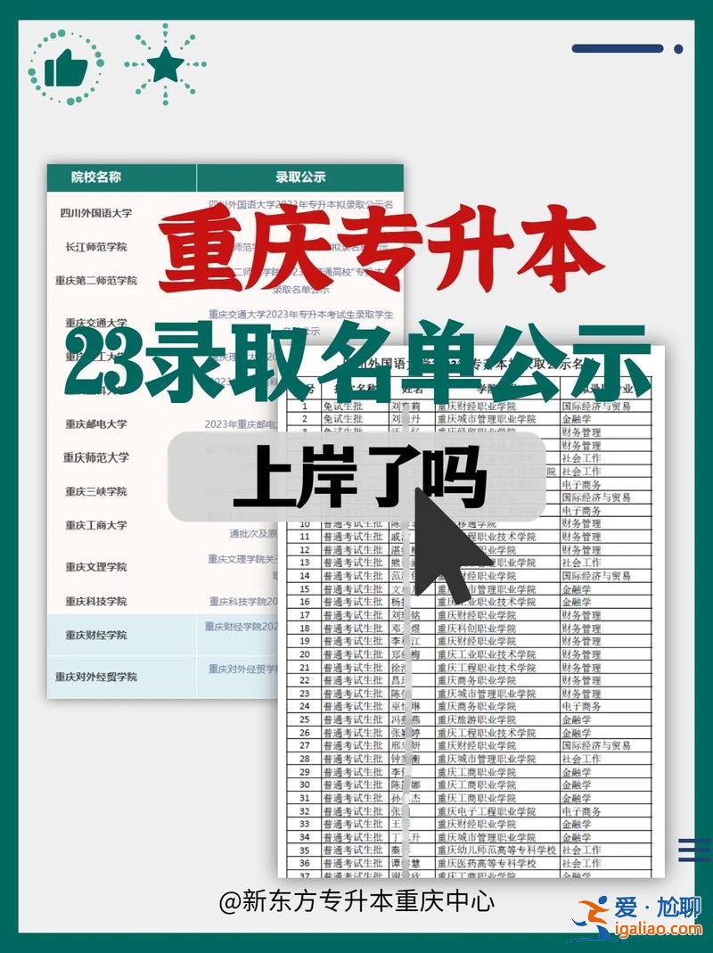 重慶可以專升本的大學？重慶有哪些公辦專科可以升本？
