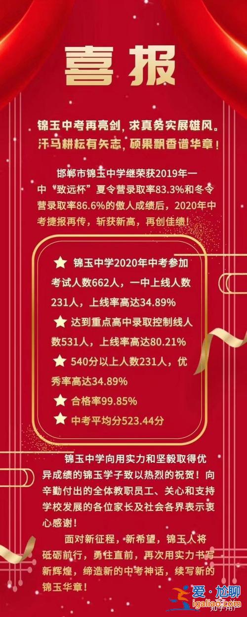 錦玉升學(xué)率？邯鄲錦玉中學(xué)升學(xué)率怎么樣？